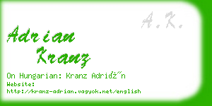 adrian kranz business card